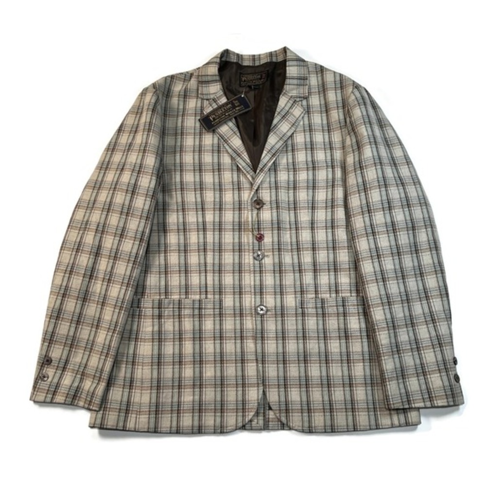 Pendleton Plaid Blazer Mens Large Sport Coat Jacket Thos Kay New‎ NWT Cotton